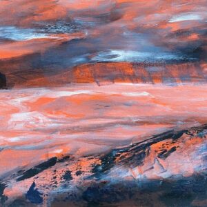 Distant light  reflecting glowing warmth in the skyline and the stillness of the landscape.